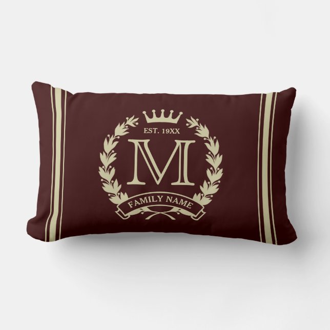 Almohada con monograma inicial de encargo del (Anverso)
