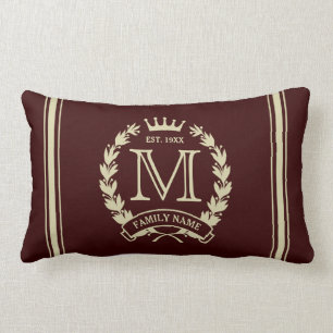 Almohada con monograma inicial de encargo del