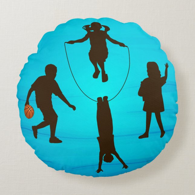 Almohada con niños jugando (Anverso)