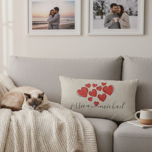 Almohada con nombres personalizados para recién ca