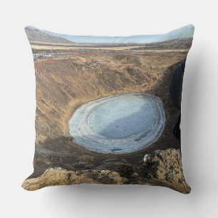 Almohada con paisaje de la naturaleza islandesa ro