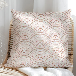 Almohada con Patrón Arcoíris Neutral Boho