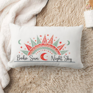 Almohada con Patrón Celestial de Sol Boho y Cielo