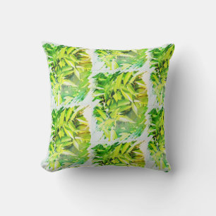 Almohada con patrón de árbol de limón y naranja de
