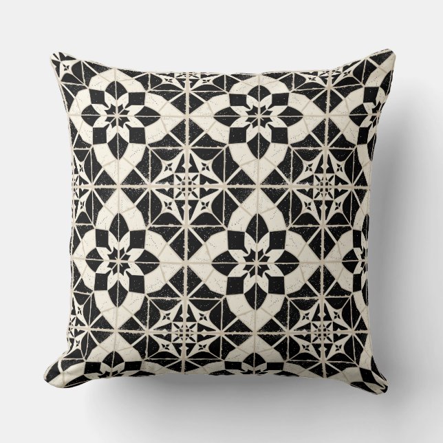 Almohada con patrón de azulejos portugueses – Bla (Anverso)