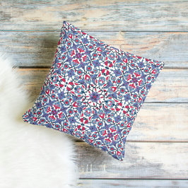 Almohada con patrón de azulejos turcos ornamentale