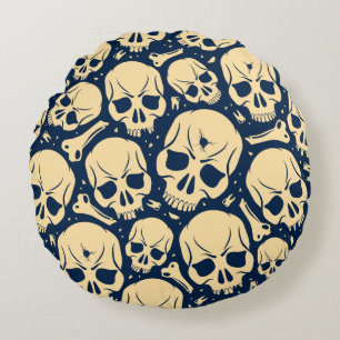 Almohada con patrón de calavera