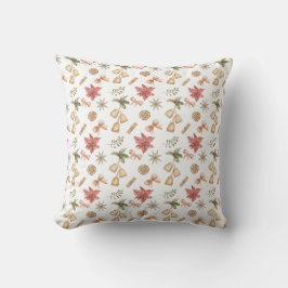 Almohada con patrón de campanas y lazos de acuarel