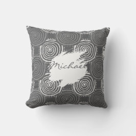 Almohada con patrón de círculo tribal