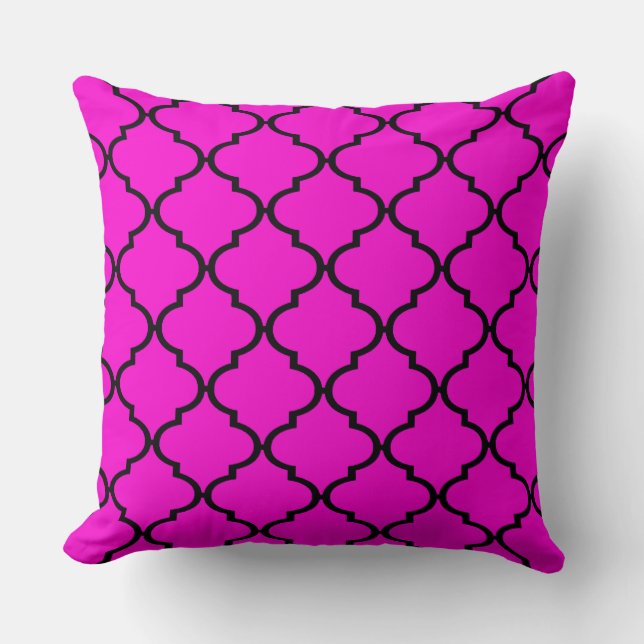 Almohada con patrón de cuatro hojas marroquí magen (Anverso)