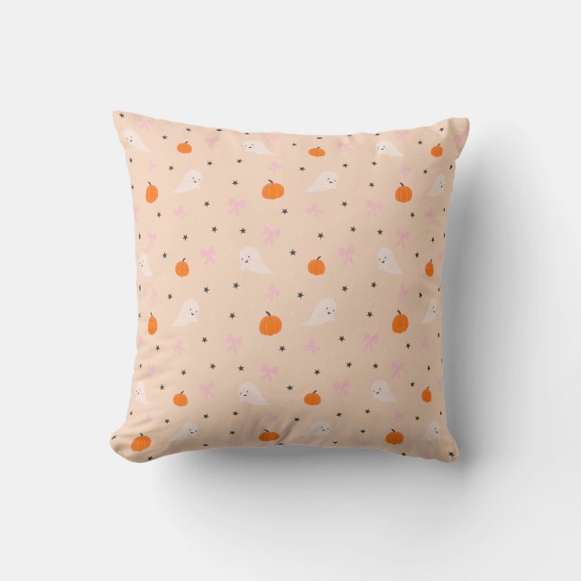 Almohada con patrón de fantasma de Halloween de ot (Anverso)