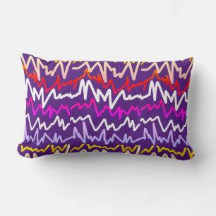Almohada con patrón de línea en zig zag divertido