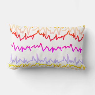 Almohada con patrón de línea en zig zag divertido