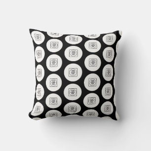 Almohada con patrón de logotipo simple para brandi