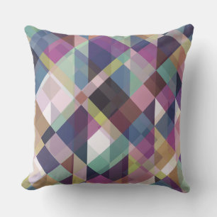 almohada con patrón de tonos oscuros geométricos