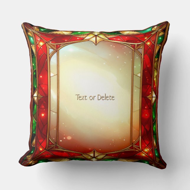 Almohada con patrón de vidrio emplomado ornamentad (Anverso)