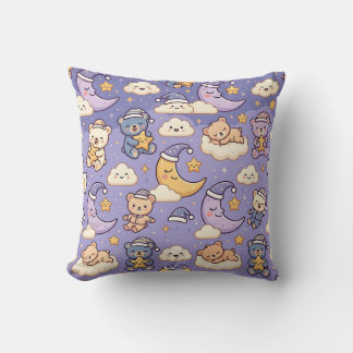 Almohada con patrón de vivero de nube de estrella
