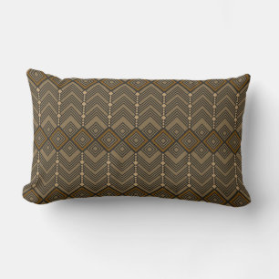 Almohada con patrón escalonado de chevron y diaman
