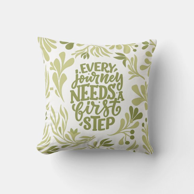 Almohada con patrón floral colorido (Anverso)