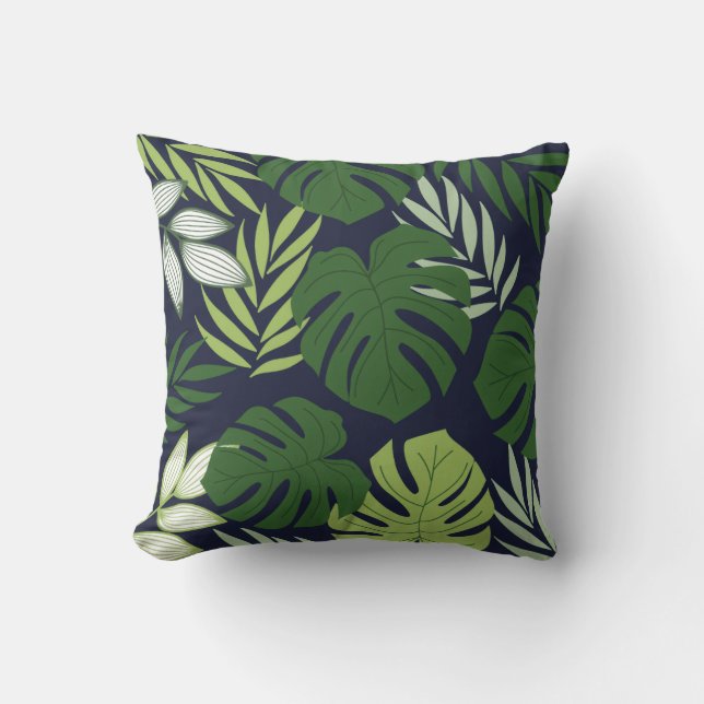 Almohada con patrón floral colorido (Anverso)