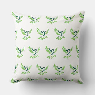 Almohada con patrón floral colorido