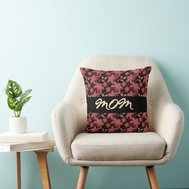Almohada con patrón floral continuo de óxido perso (Silla)