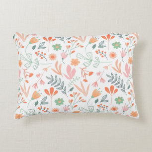 Almohada con patrón floral continuo y sin costuras