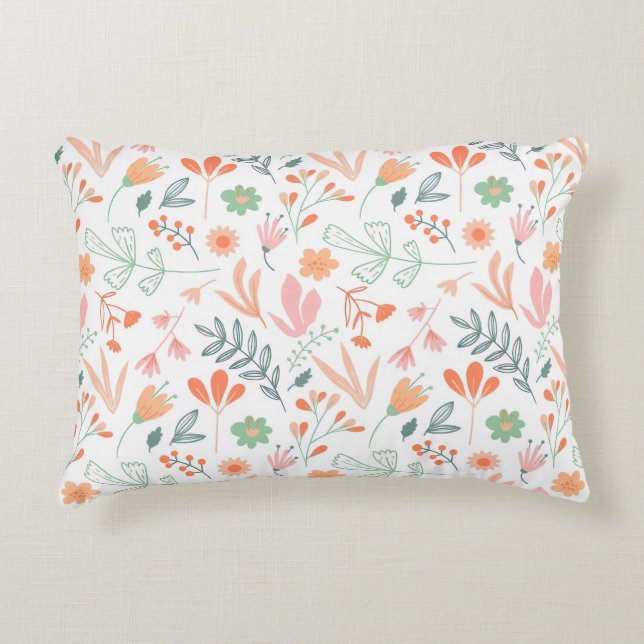Almohada con patrón floral continuo y sin costuras (Anverso)