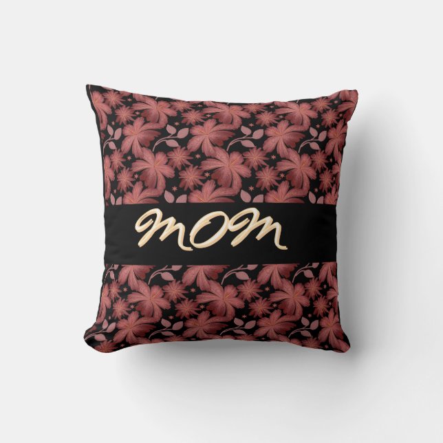 Almohada con patrón floral de rust personalizado s (Anverso)