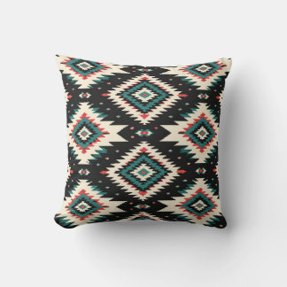 Almohada con patrón geométrico del suroeste