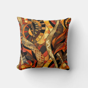 Almohada con patrón tribal africano