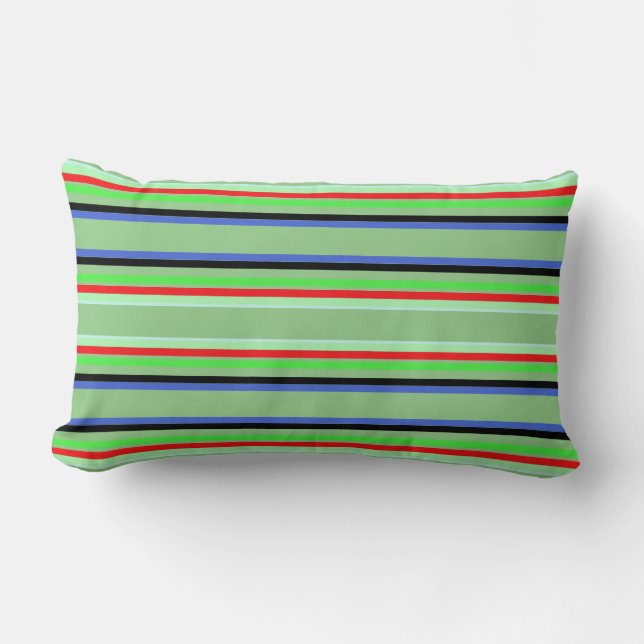 Almohada con rayas de Navidad (Anverso)