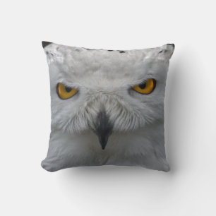 Almohada con retrato de búho nival