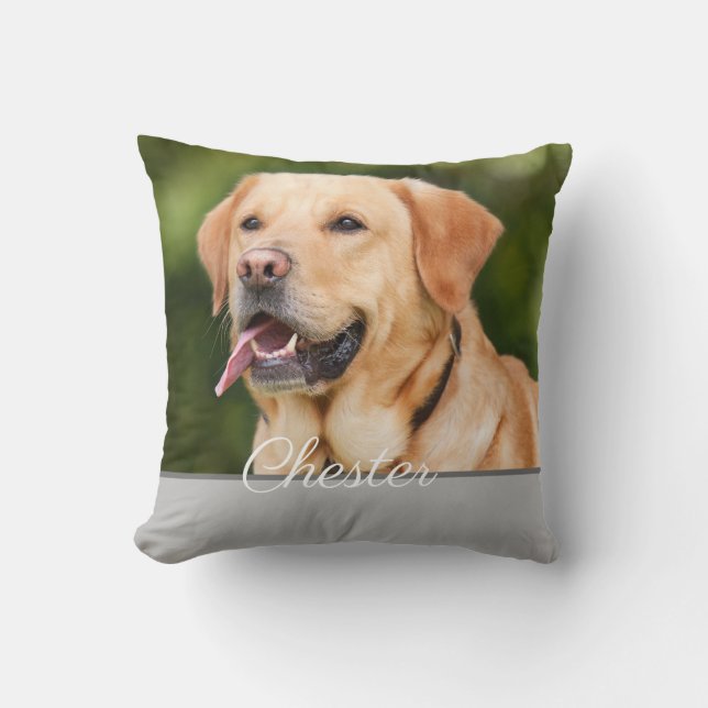 Almohada con retrato personalizado de mascota (Anverso)
