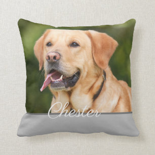 Almohada con retrato personalizado de mascota