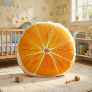 Almohada con rodaja de naranja cítrica