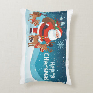 almohada con Santa Claus y reno