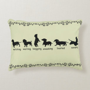 Almohada con silueta de dachshund