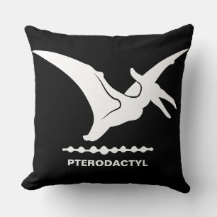 Almohada con silueta de dinosaurio Pterodáctilo