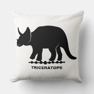 Almohada con silueta de dinosaurio Triceratops