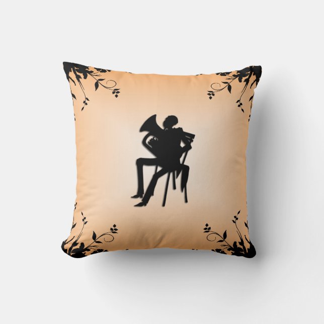Almohada con silueta de intérprete de eufonio Mojo (Anverso)
