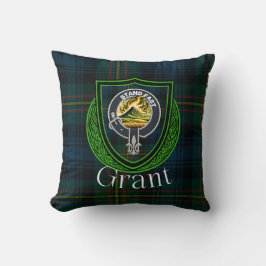 Almohada con Tartán y Escudo del Clan Escocés Gran
