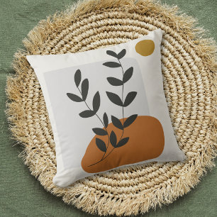Almohada con tema de otoño minimalista abstracto b