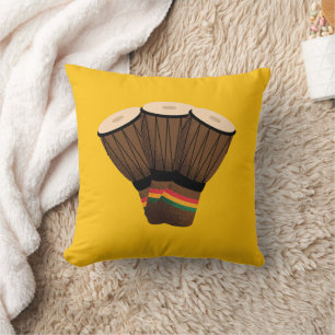 Almohada con tema de tambor africano