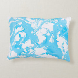 Almohada con textura de mármol ciánica