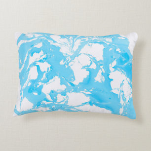 Almohada con textura de mármol ciánica