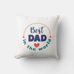 Almohada con tipografía de Mejor Papá del Mundo