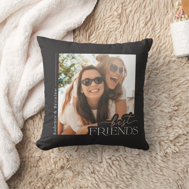 Almohada con tipografía de mejores amigos modernos (Manta)
