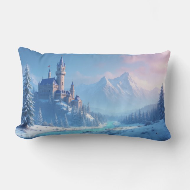 almohada con un paisaje fantástico - invierno emoc (Anverso)