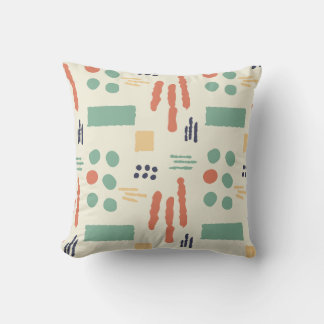 Almohada con un patrón de formas orgánicas de moda